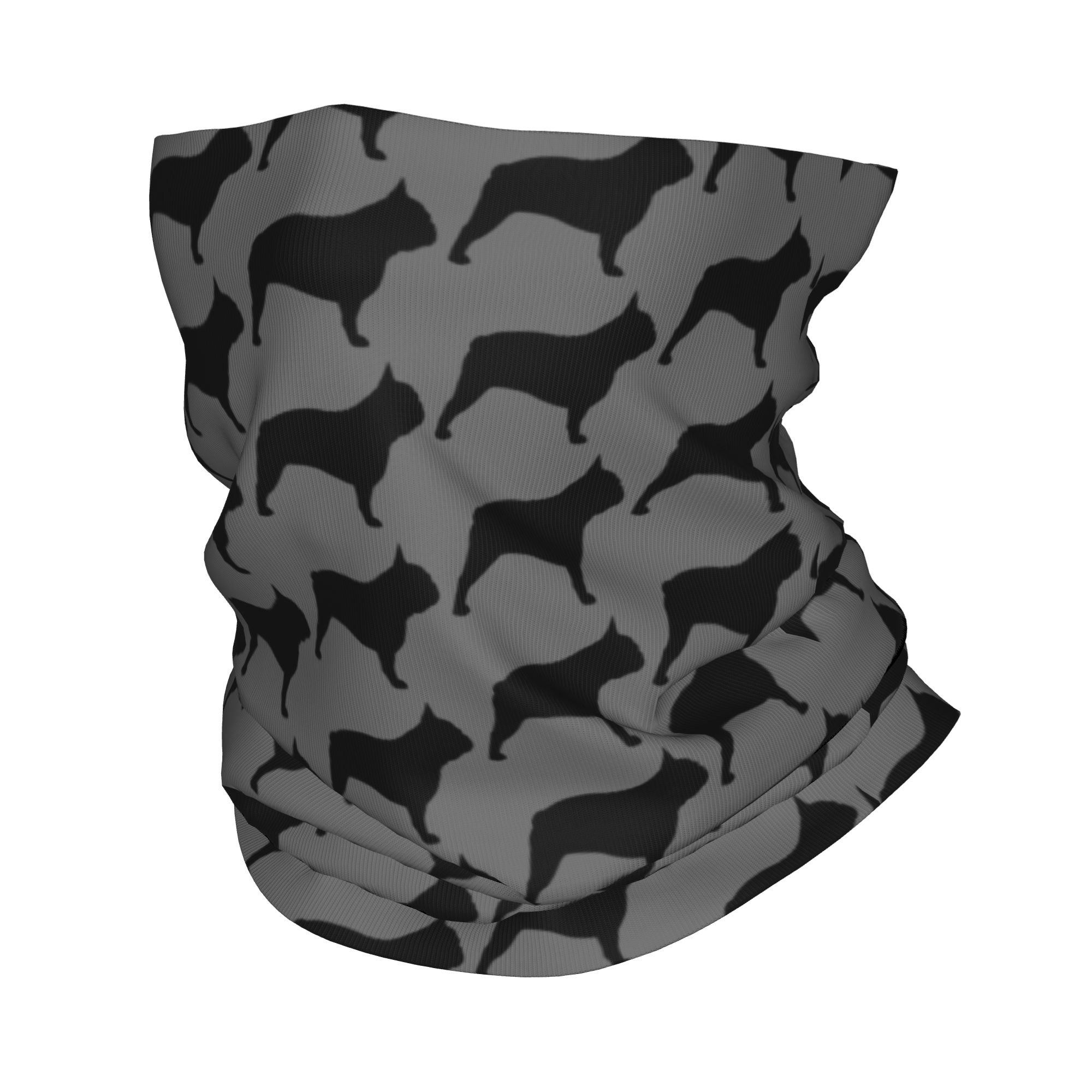 French Street Fashion - Custom Black French Bulldog Silhouette Bandana