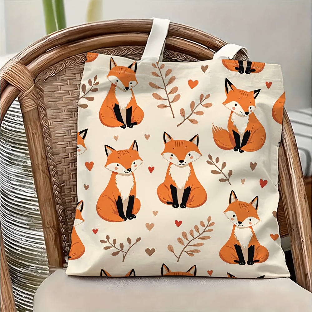 Tote Bag Canvas Print - 1 Piece of Cute Little Fox