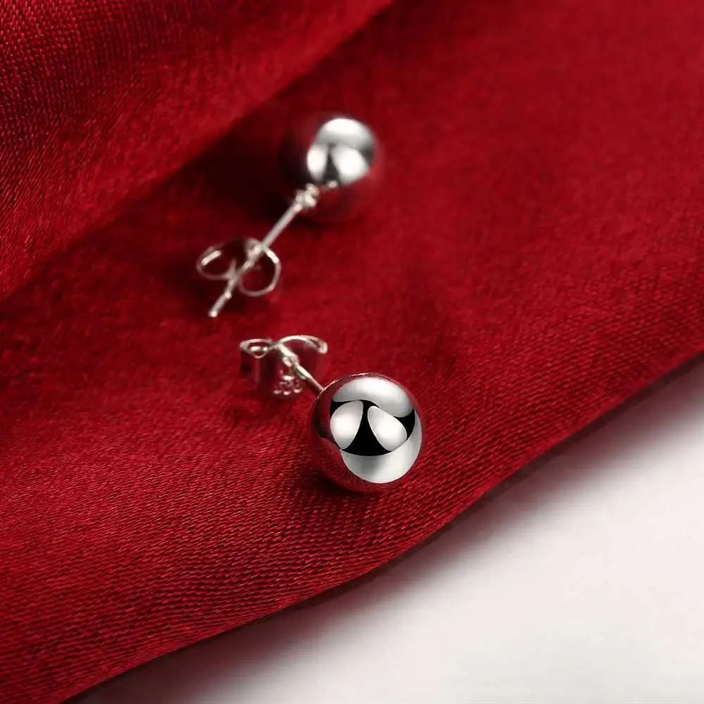 925 Sterling Silver classic 8m - Street Fashion Earrings recension och pris