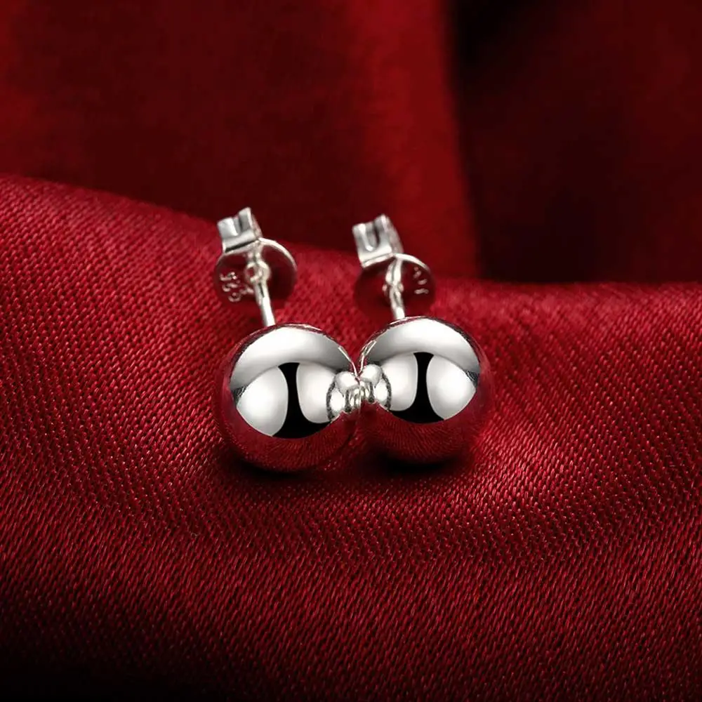 925 Sterling Silver classic 8m - Street Fashion Earrings recension och pris