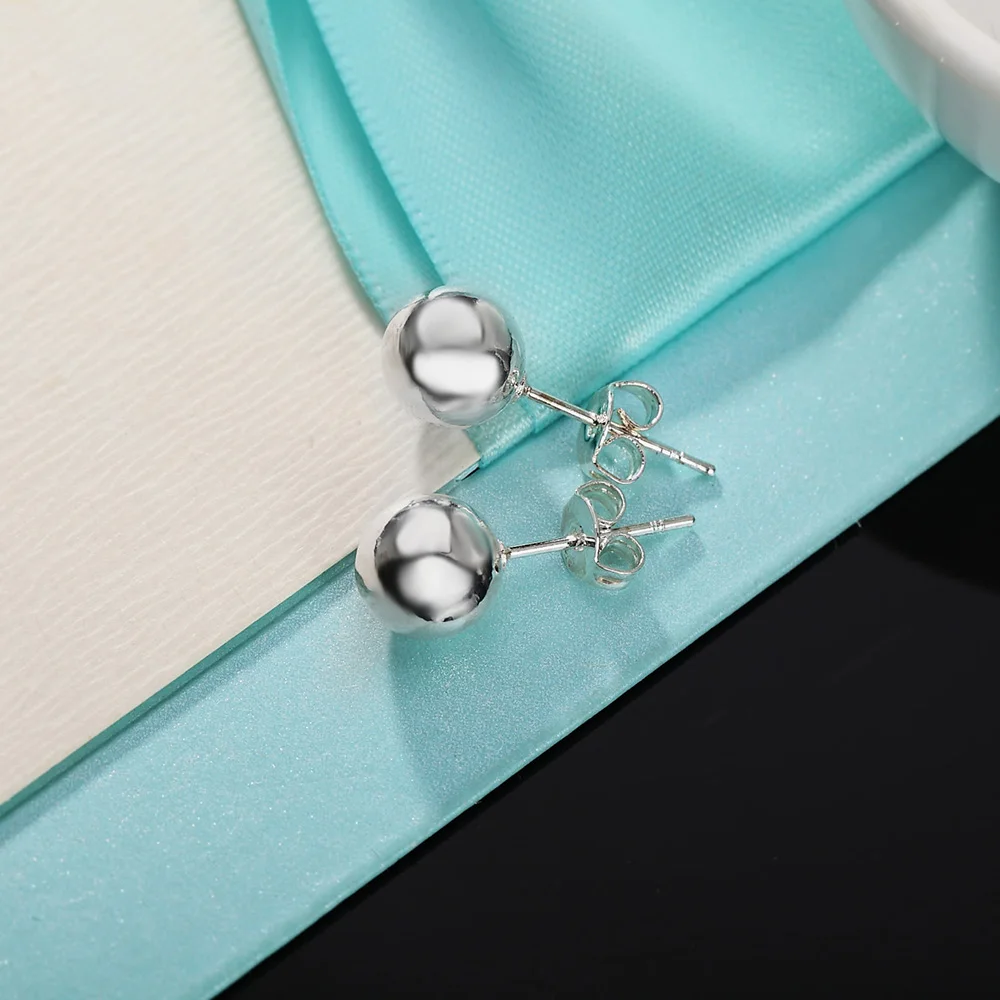 925 Sterling Silver classic 8m - Street Fashion Earrings recension och pris