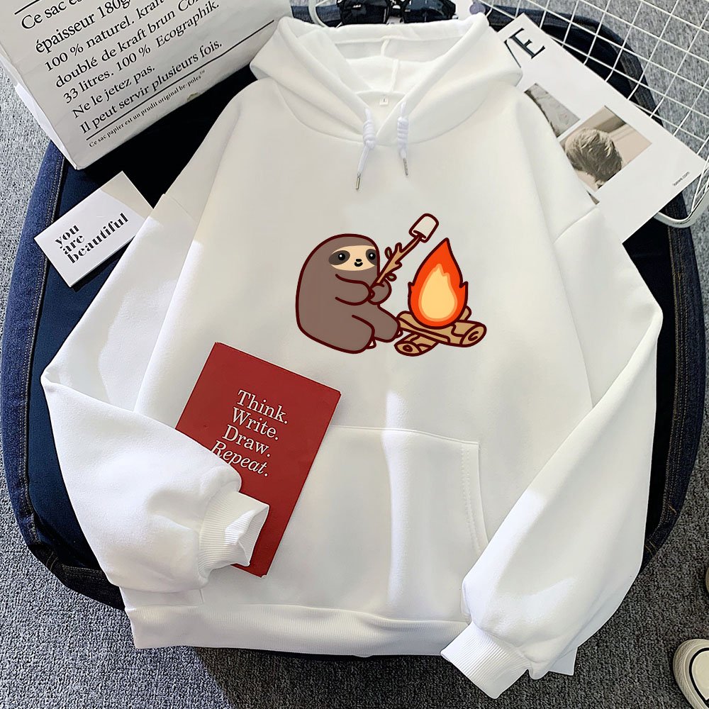 Sloth Kawaii Women Loose Stree - Oversized Crewneck Fleece recension och pris
