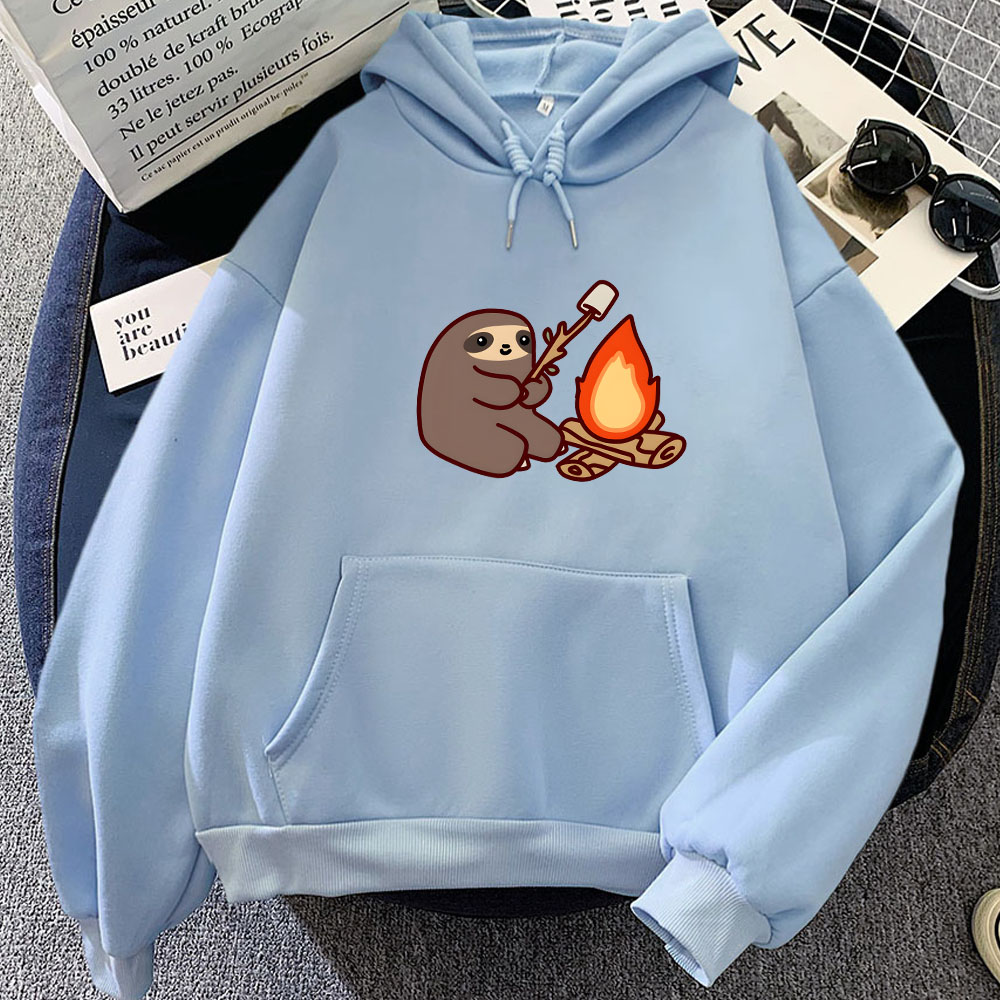 Sloth Kawaii Women Loose Stree - Oversized Crewneck Fleece recension och pris