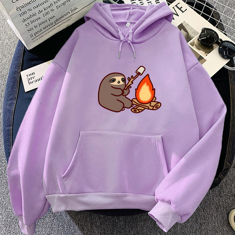 Sloth Kawaii Women Loose Stree - Oversized Crewneck Fleece recension och pris