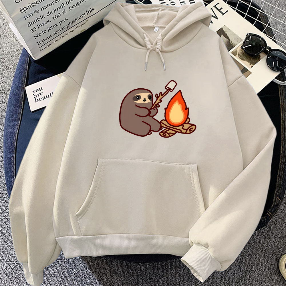 Sloth Kawaii Women Loose Stree - Oversized Crewneck Fleece recension och pris