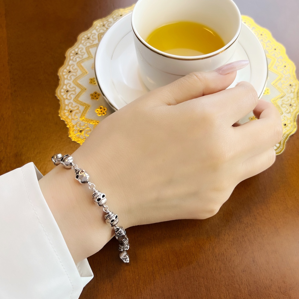Skulls Link Chain Bracelets Pu - Street Fashion Europe recension och pris