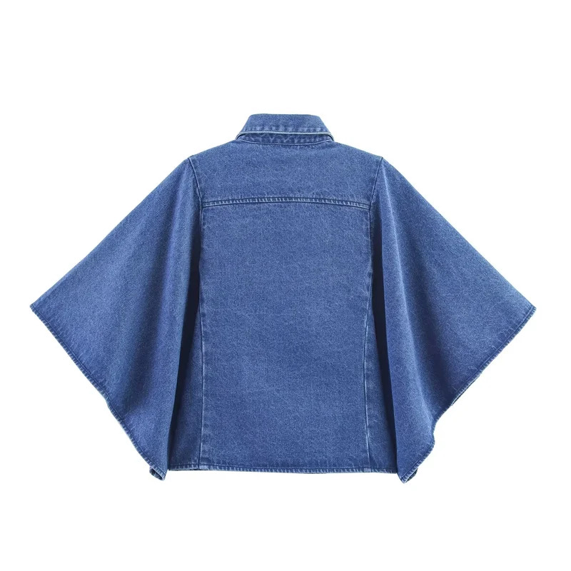 Vintage Denim Shirt for Women  - Street Fashion Kimono recension och pris