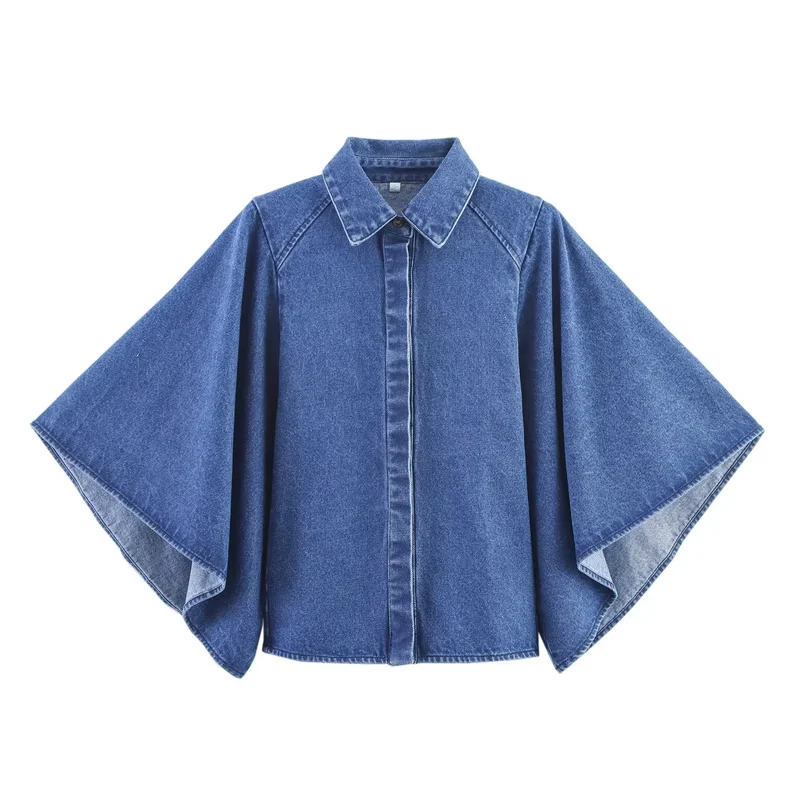 Vintage Denim Shirt for Women  - Street Fashion Kimono recension och pris