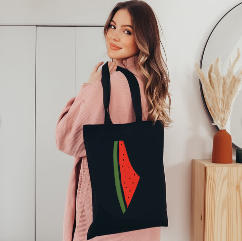 This Is Not A Watermelon Patte - Tote Bag Canvas Print recension och pris