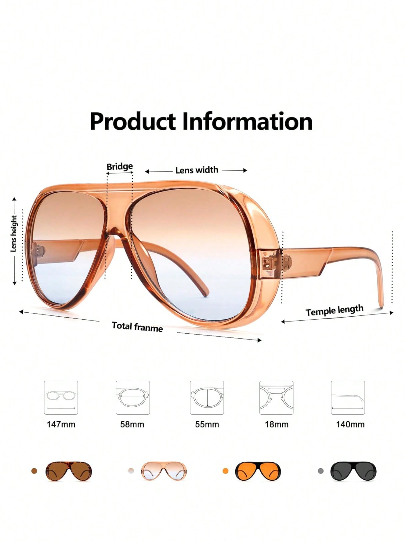 1PC Vintage Oversized Square F - Street Fashion Luxury recension och pris