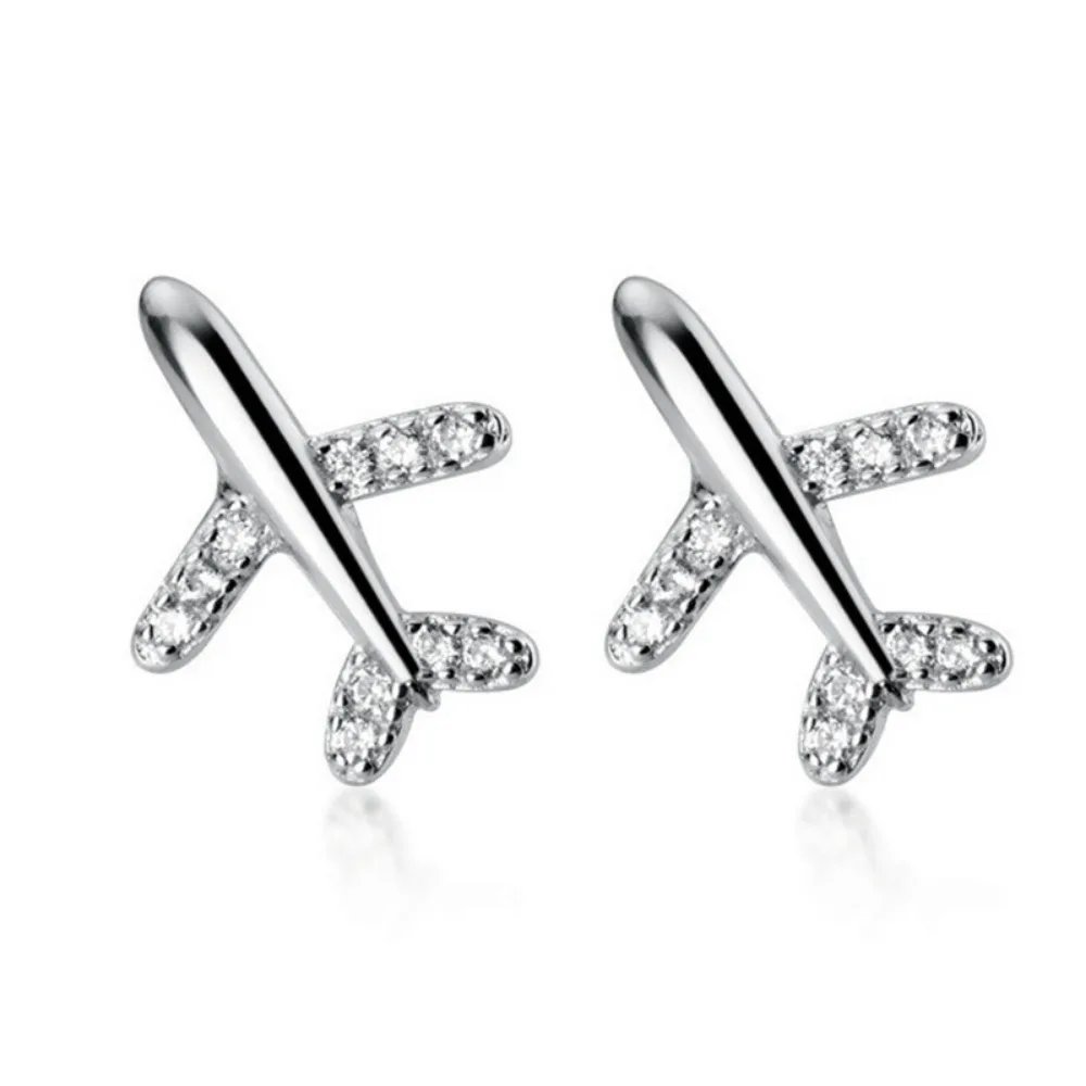 Simple Delicate Small Plane Ai - Street Fashion Earrings recension och pris