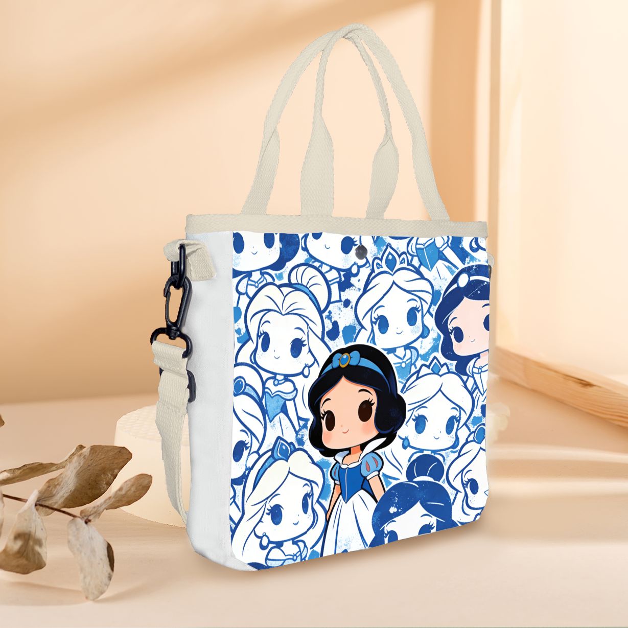 Cartoon snow white Characters  - Tote Bag Canvas Print recension och pris