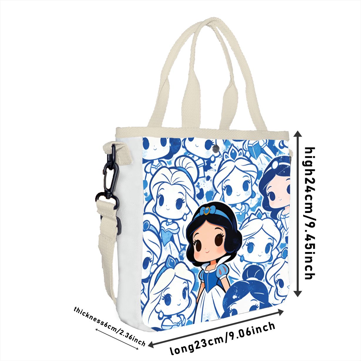 Cartoon snow white Characters  - Tote Bag Canvas Print recension och pris