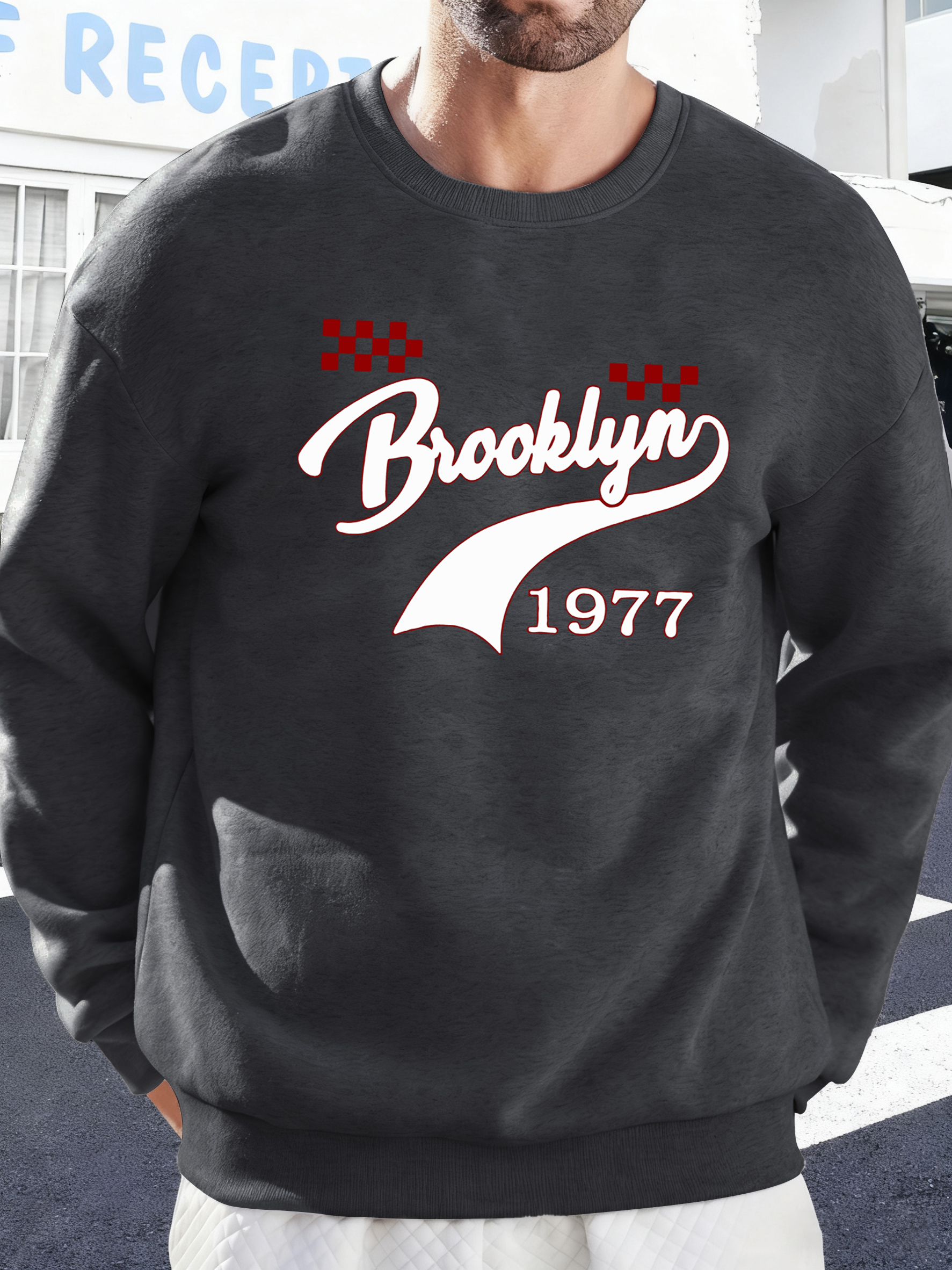 Brooklyn 1977 Creative Printed - Oversized Crewneck Fleece recension och pris