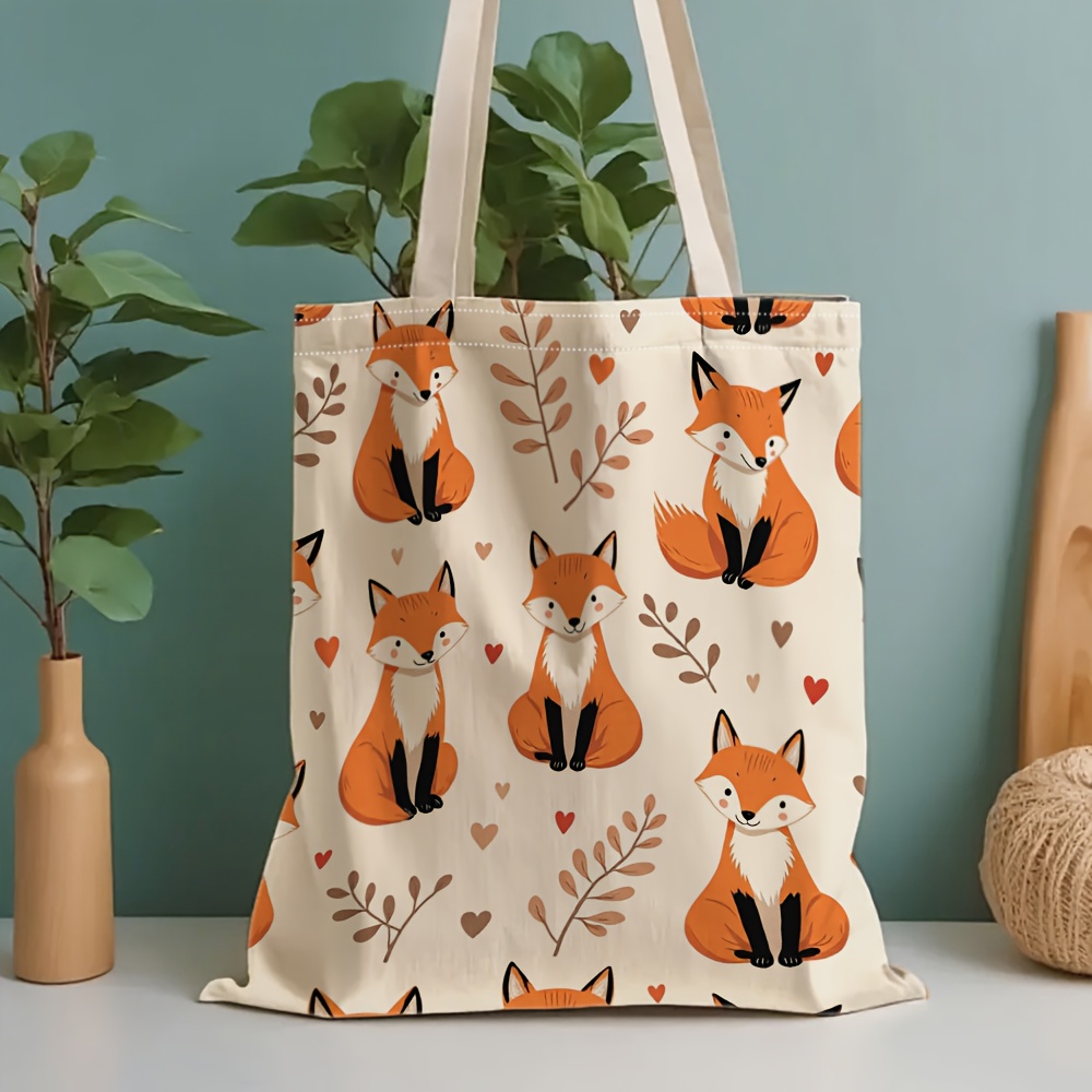 1 Piece of Cute Little Fox and - Tote Bag Canvas Print recension och pris