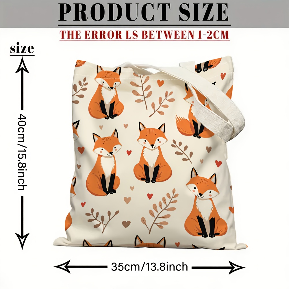1 Piece of Cute Little Fox and - Tote Bag Canvas Print recension och pris