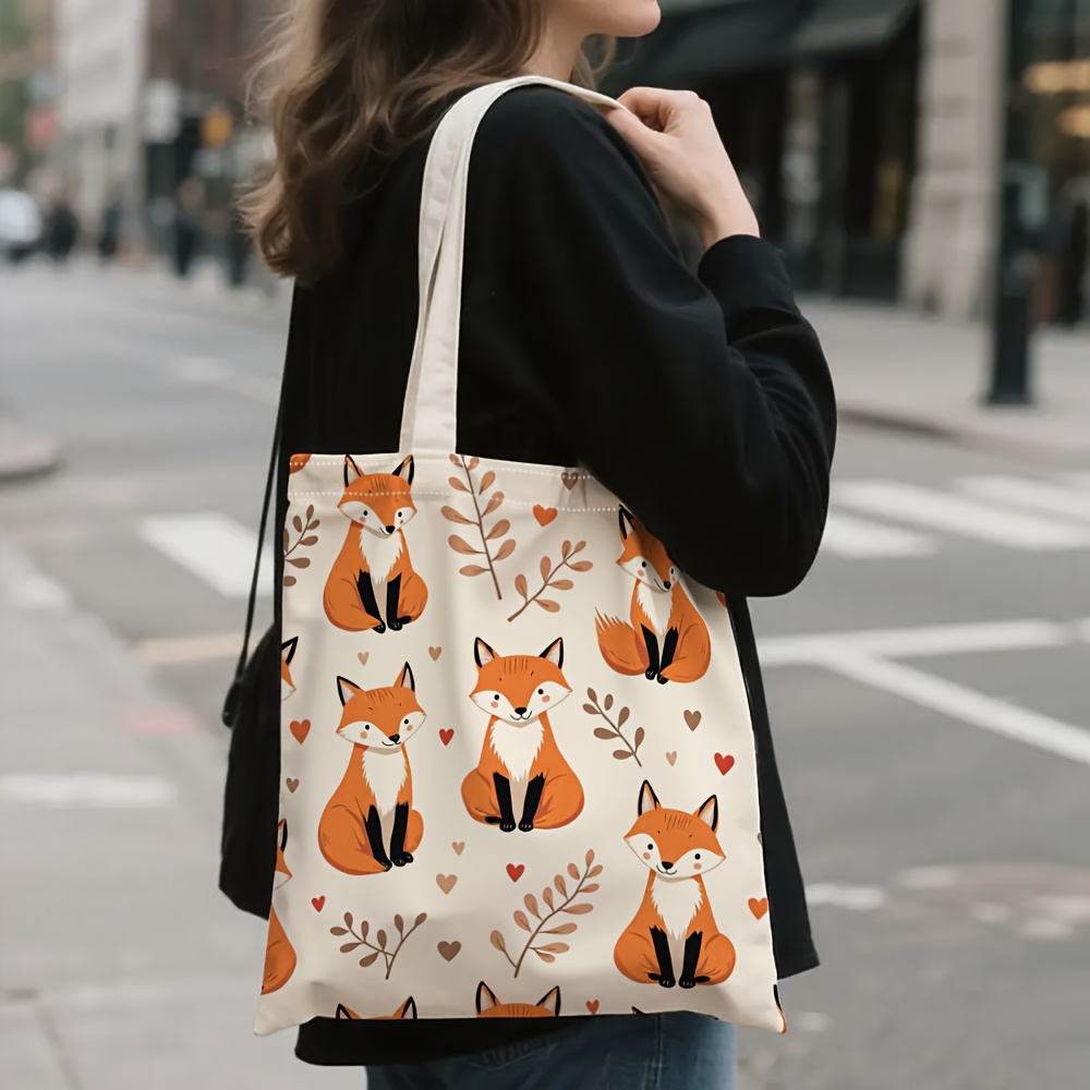 1 Piece of Cute Little Fox and - Tote Bag Canvas Print recension och pris