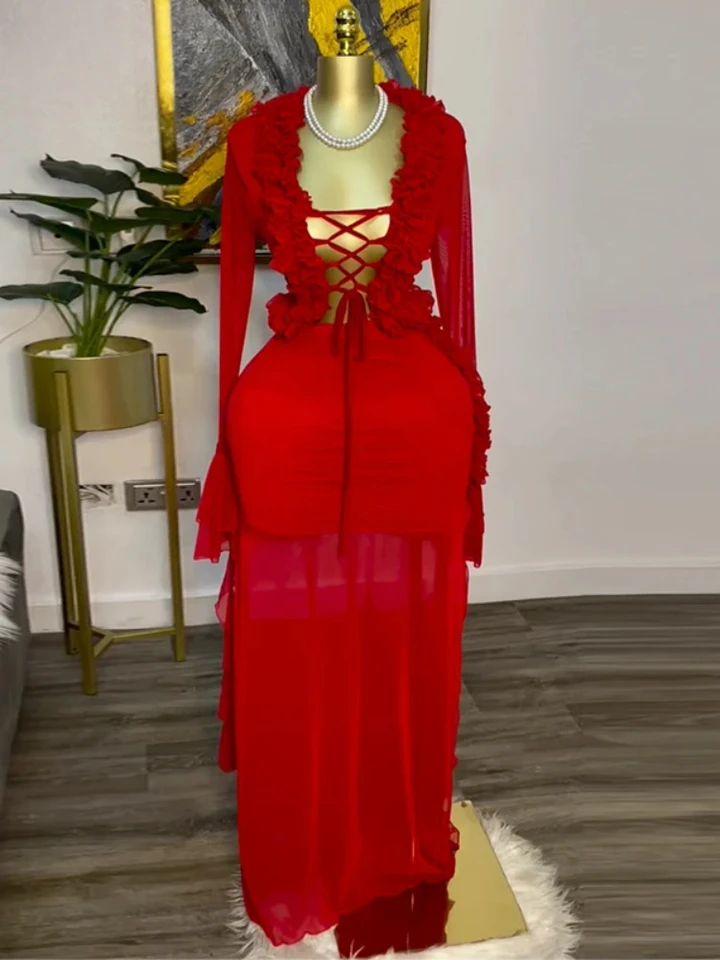 Fashion Women Set Mesh Full Sl - Street Fashion Types recension och pris