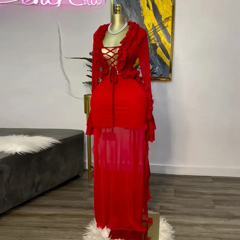 Fashion Women Set Mesh Full Sl - Street Fashion Types recension och pris