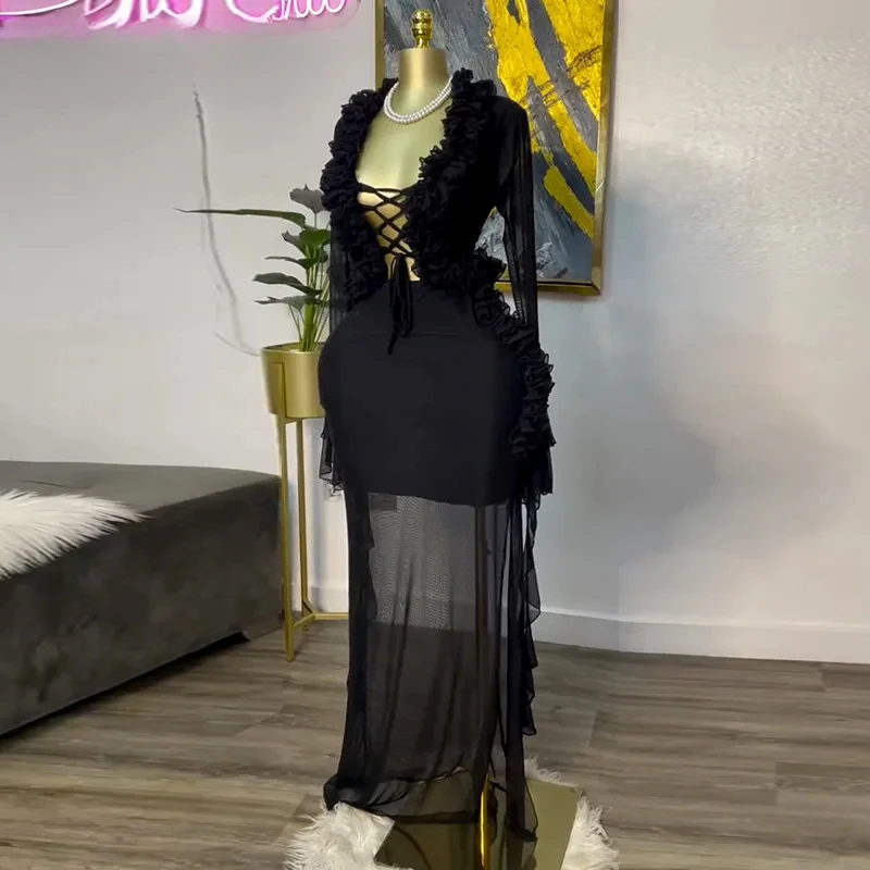 Fashion Women Set Mesh Full Sl - Street Fashion Types recension och pris