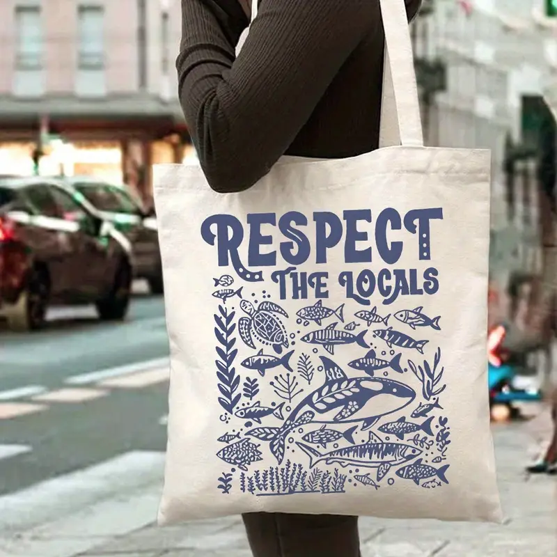 Respect The Locals Tote Bag Re - Tote Bag Canvas Print recension och pris