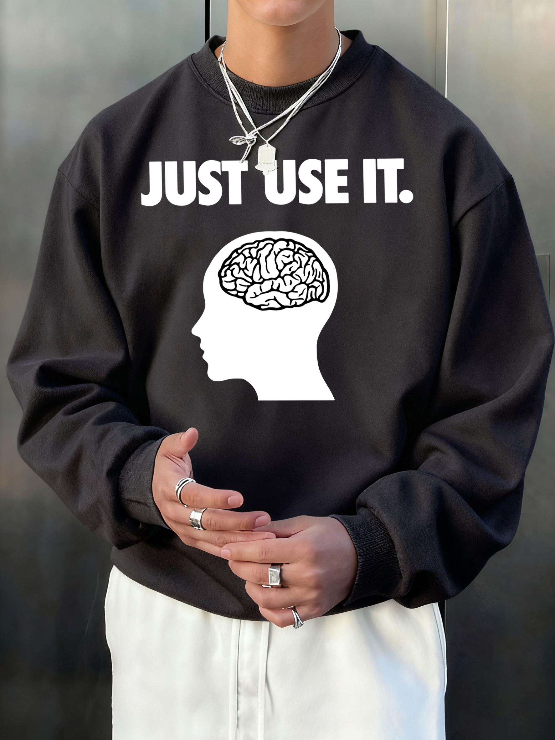 Brain Just Use It   Print Male - Street Fashion Elements recension och pris