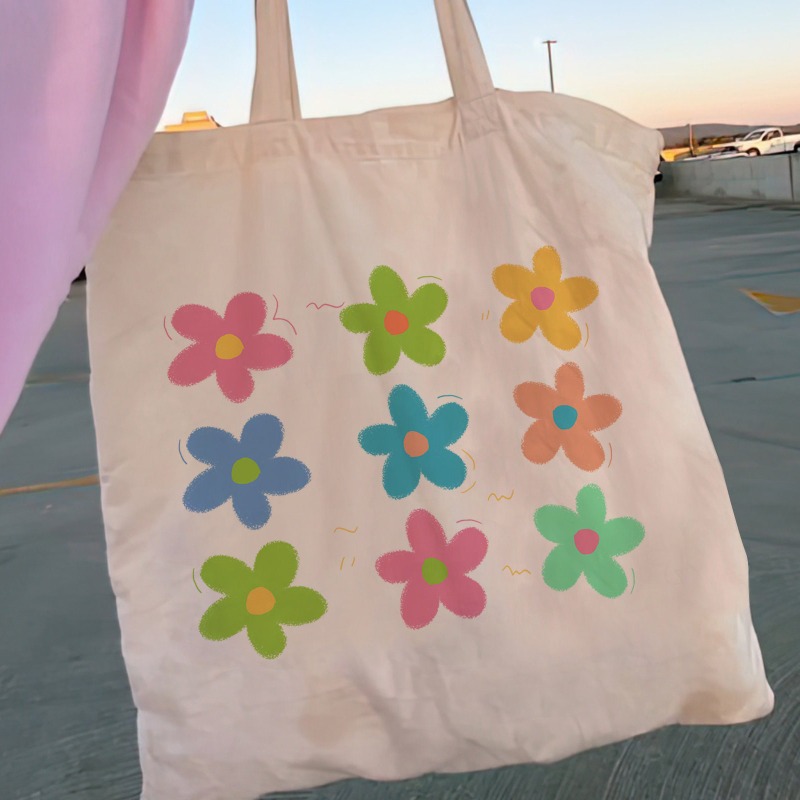 Flower Power Printed Printed C - Tote Bag Canvas Print recension och pris