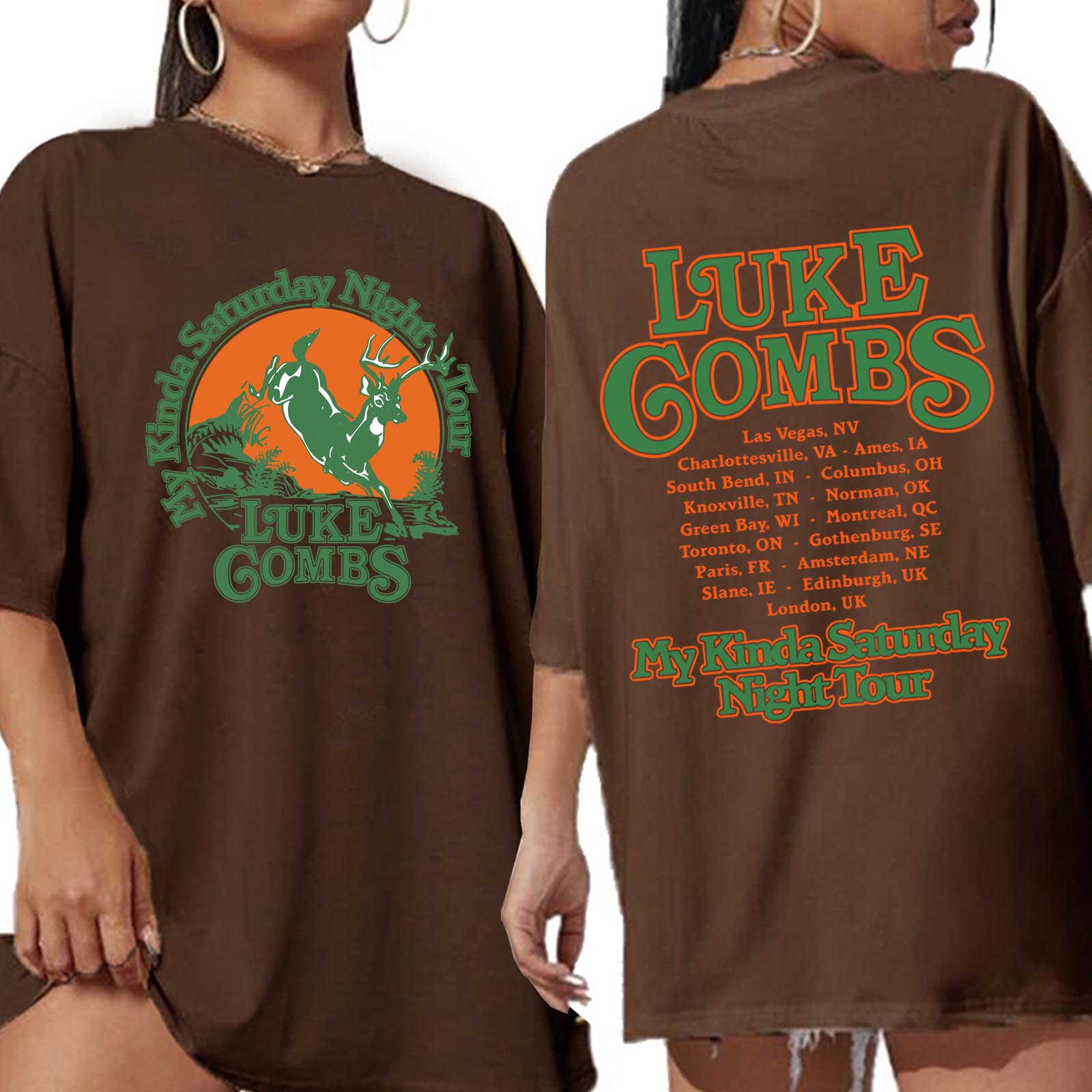Luke-Combs Tour 2026 Shirt Wom - Oversized Crewneck Fleece recension och pris