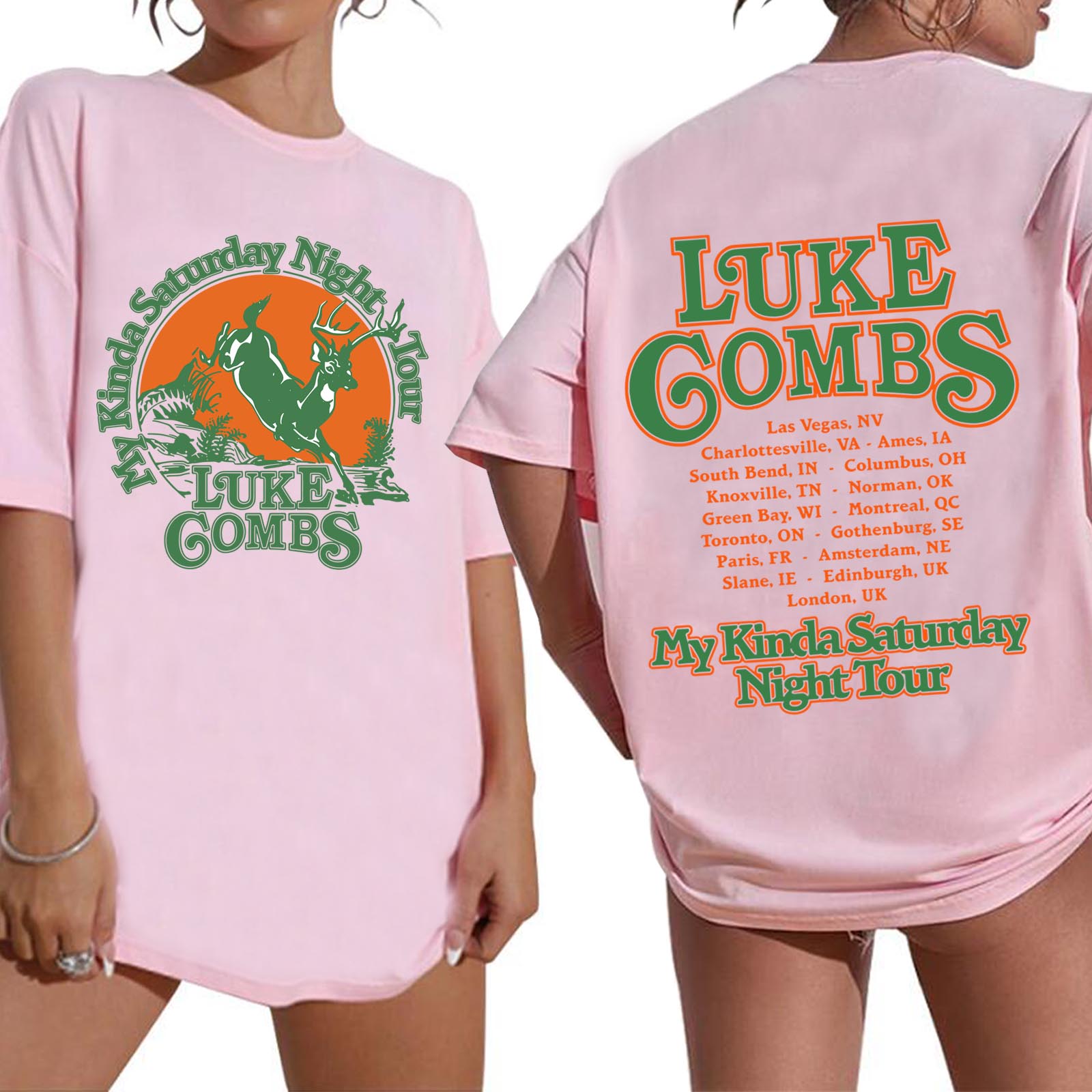Luke-Combs Tour 2026 Shirt Wom - Oversized Crewneck Fleece recension och pris