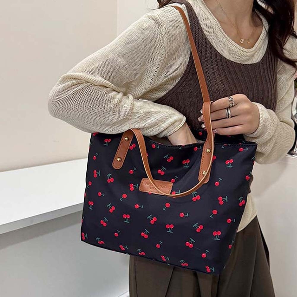 Korean Style Cherry Printed To - Tote Bag Canvas Print recension och pris