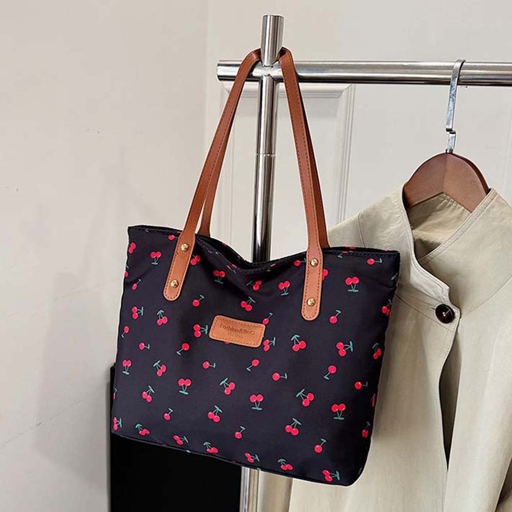 Korean Style Cherry Printed To - Tote Bag Canvas Print recension och pris