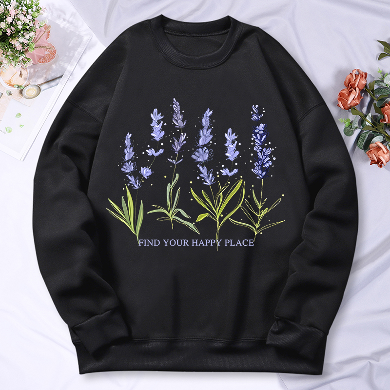 Beautiful Of Lavender Printing - Oversized Crewneck Fleece recension och pris