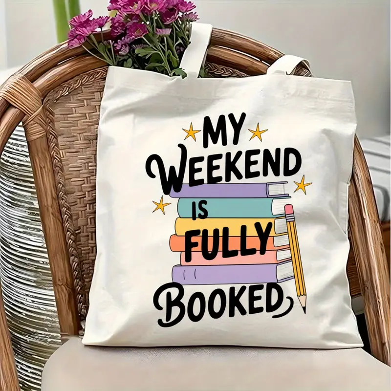 My Weekend Is Fully Booked Can - Tote Bag Canvas Print recension och pris