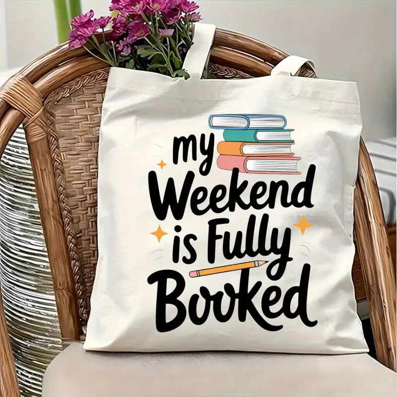 My Weekend Is Fully Booked Can - Tote Bag Canvas Print recension och pris