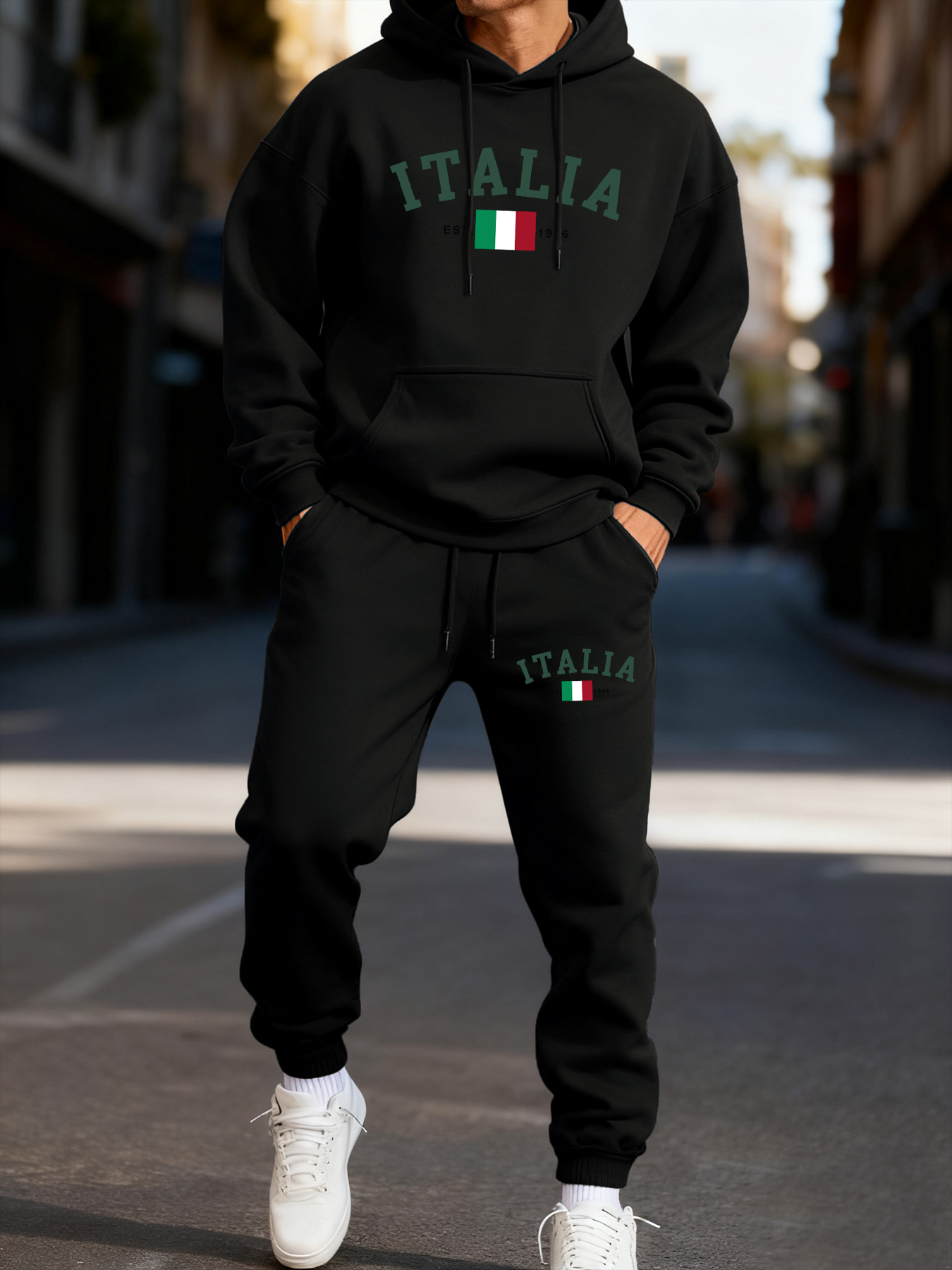 Italia Italian Flag Print Man  - Street Fashion Elements recension och pris