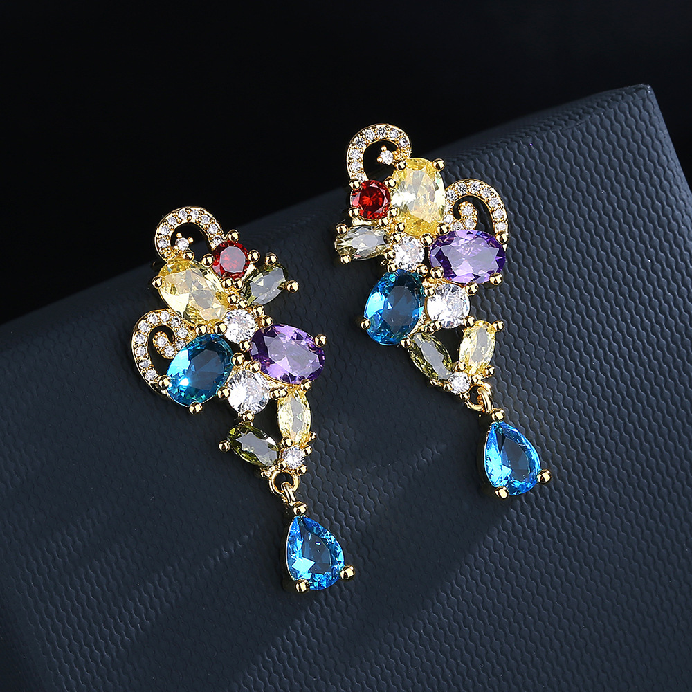 Fashion Kaleidoscope zircon Ea - Street Fashion Earrings recension och pris