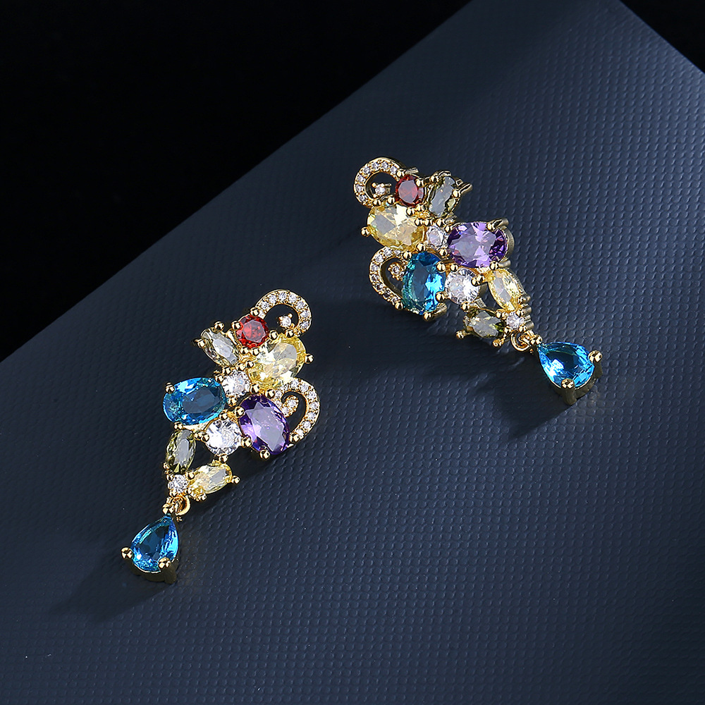 Fashion Kaleidoscope zircon Ea - Street Fashion Earrings recension och pris