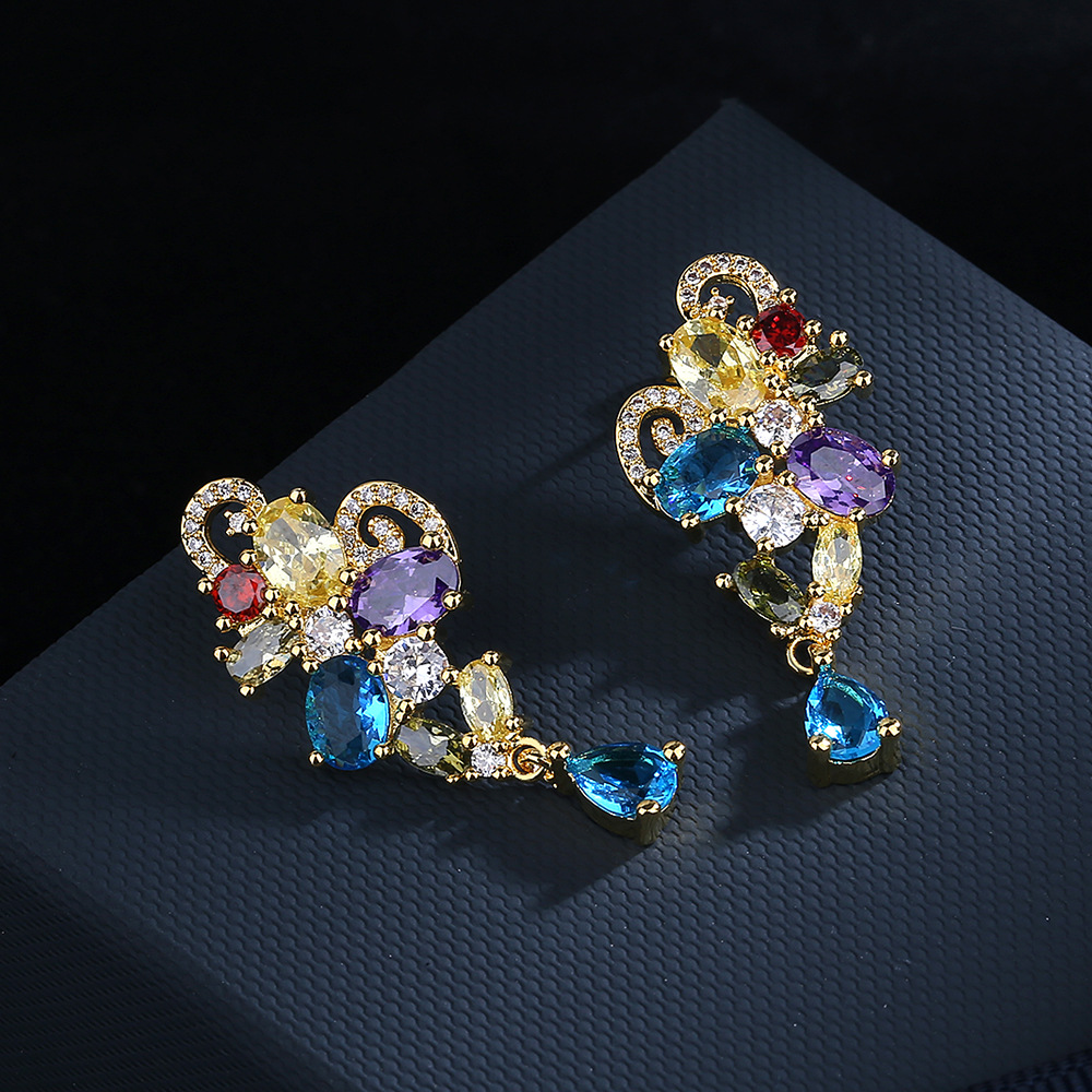 Fashion Kaleidoscope zircon Ea - Street Fashion Earrings recension och pris