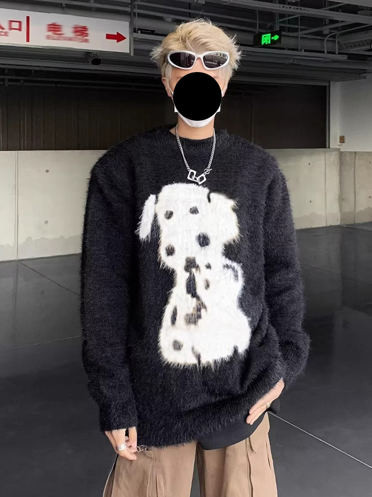 REDDACHIC Dalmatian Print Swea - Oversized Crewneck Fleece recension och pris