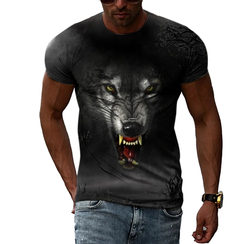 Casual Men's Animal Print T-sh - Street Fashion Elements recension och pris