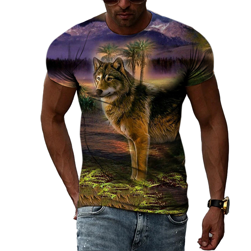 Casual Men's Animal Print T-sh - Street Fashion Elements recension och pris