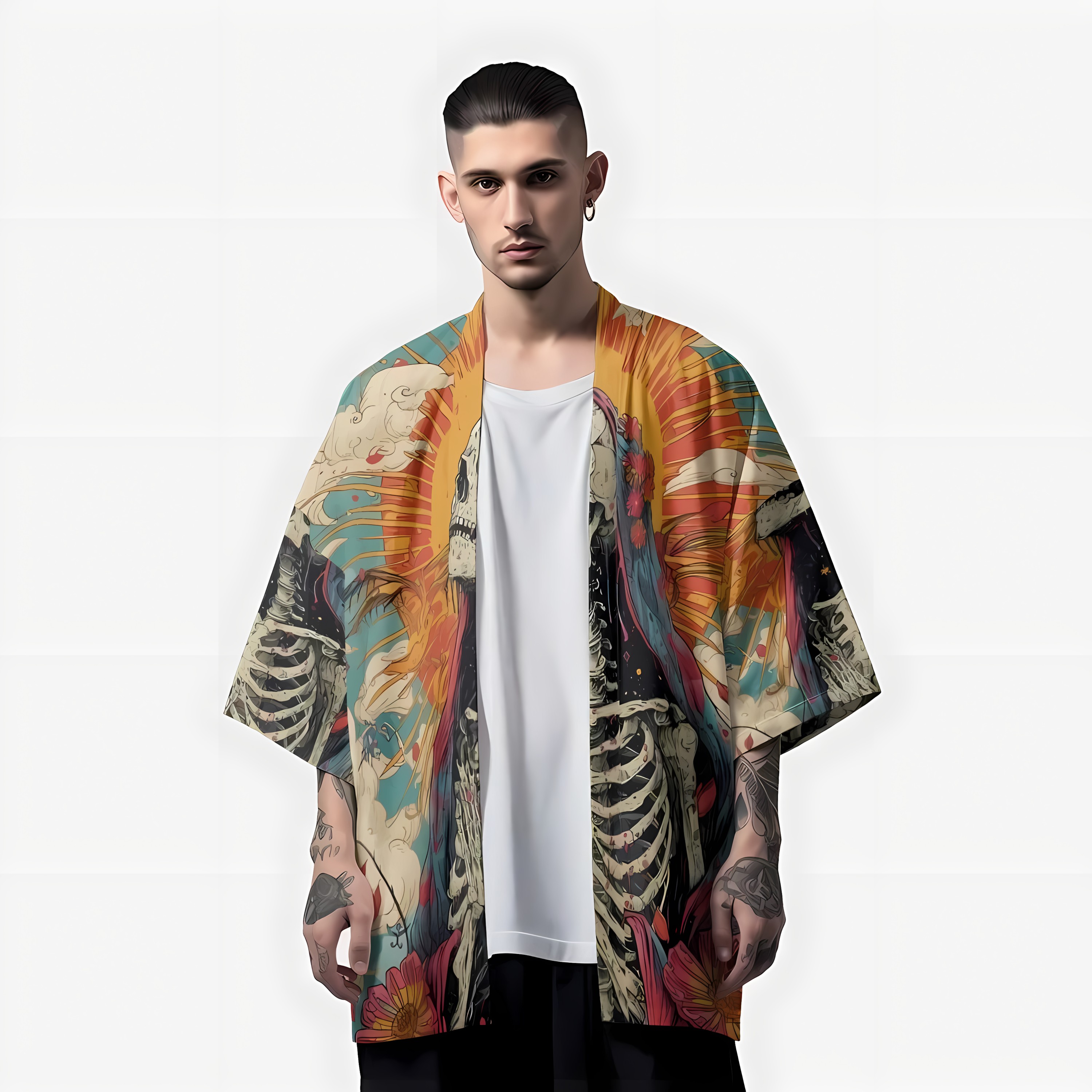 2026 Summer New Men's Kimono w - Street Fashion Kimono recension och pris