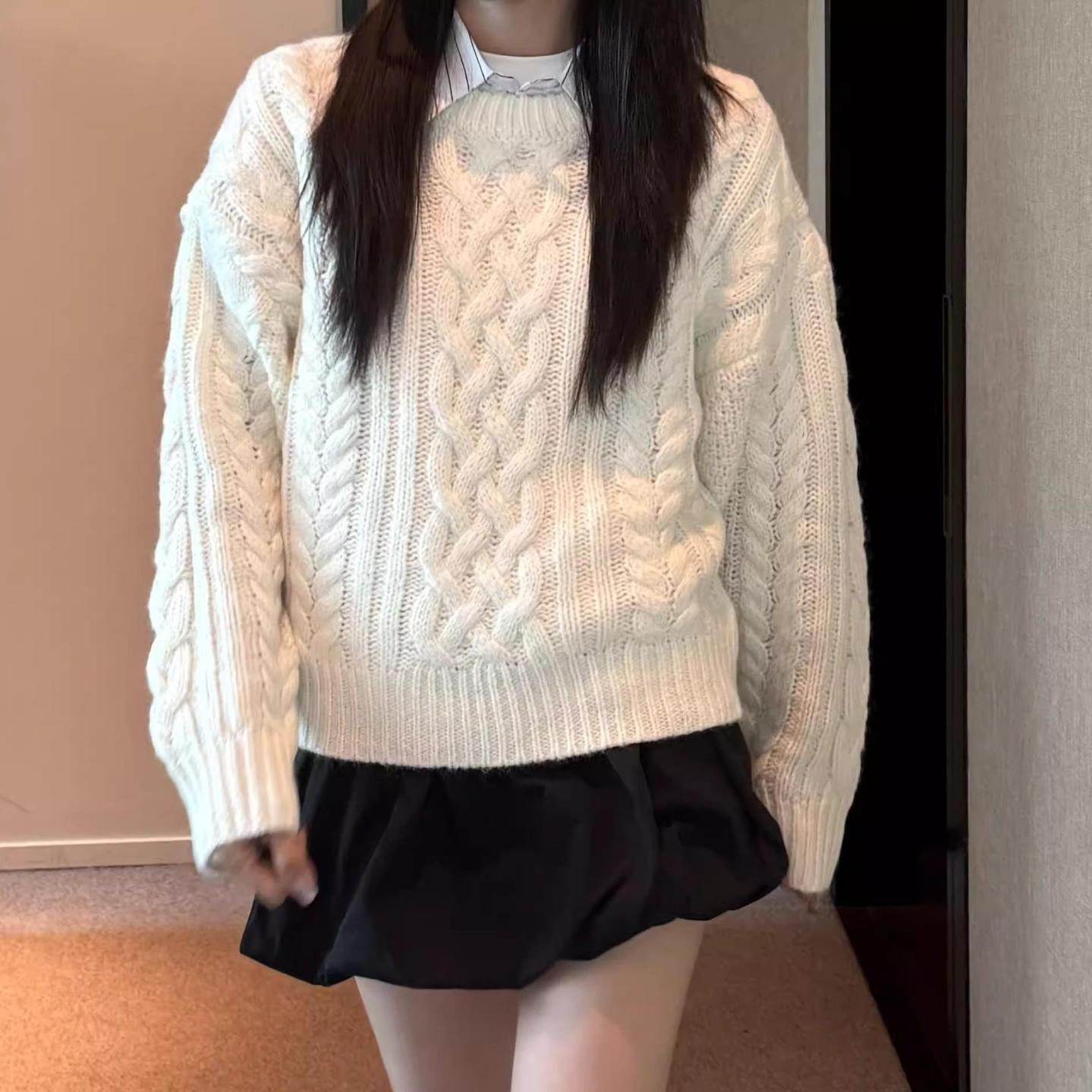Thebarnnet Korea Fleece-Lined  - Oversized Crewneck Fleece recension och pris