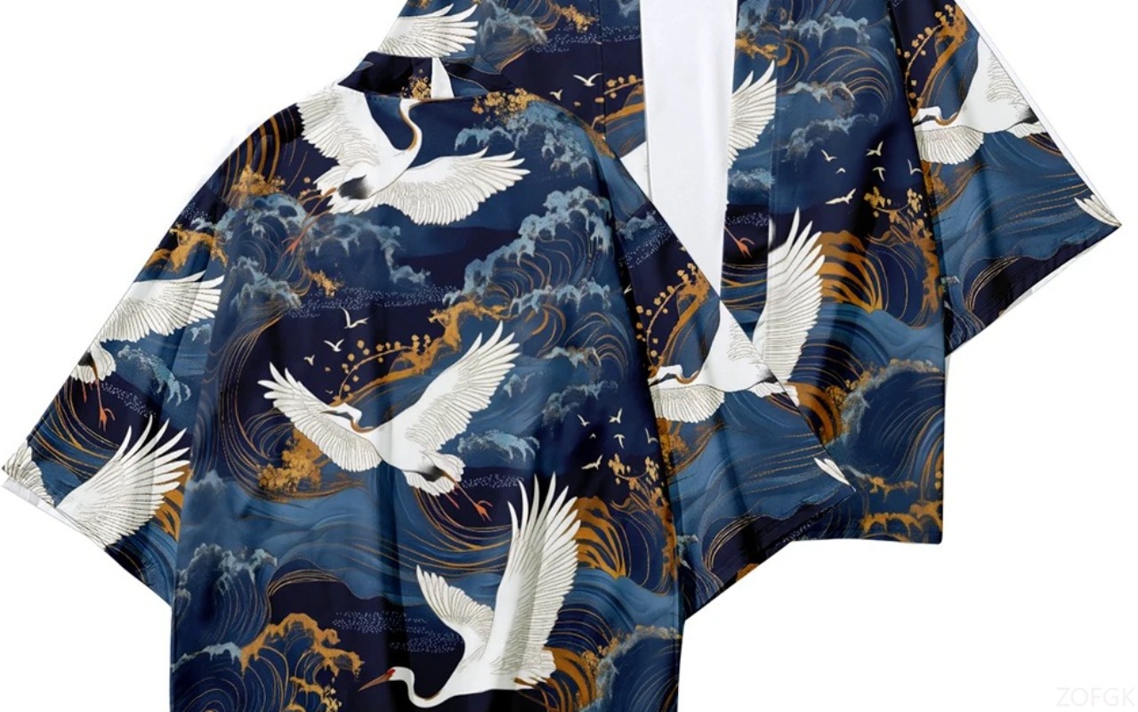Summer Beach Fashion Crane Wav - Street Fashion Kimono recension och pris