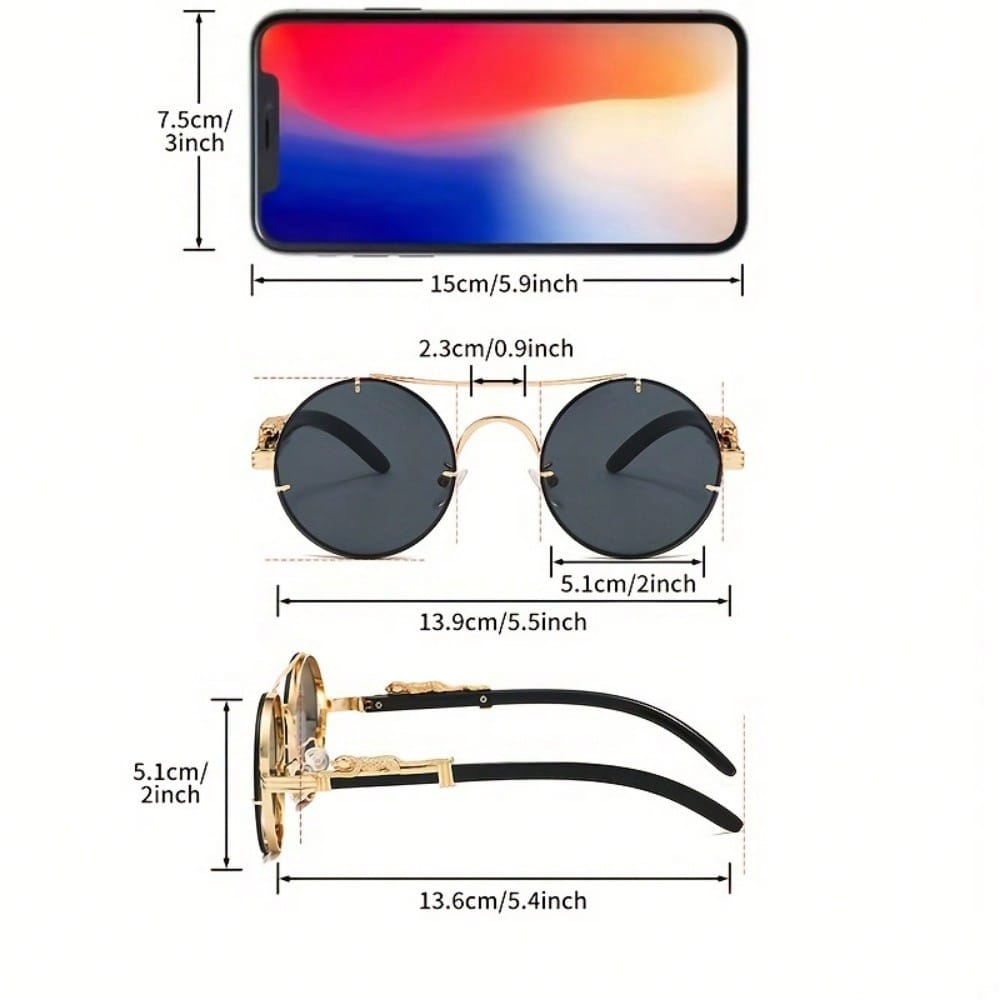 Stylish Round Metal Frame Sung - Street Fashion Luxury recension och pris
