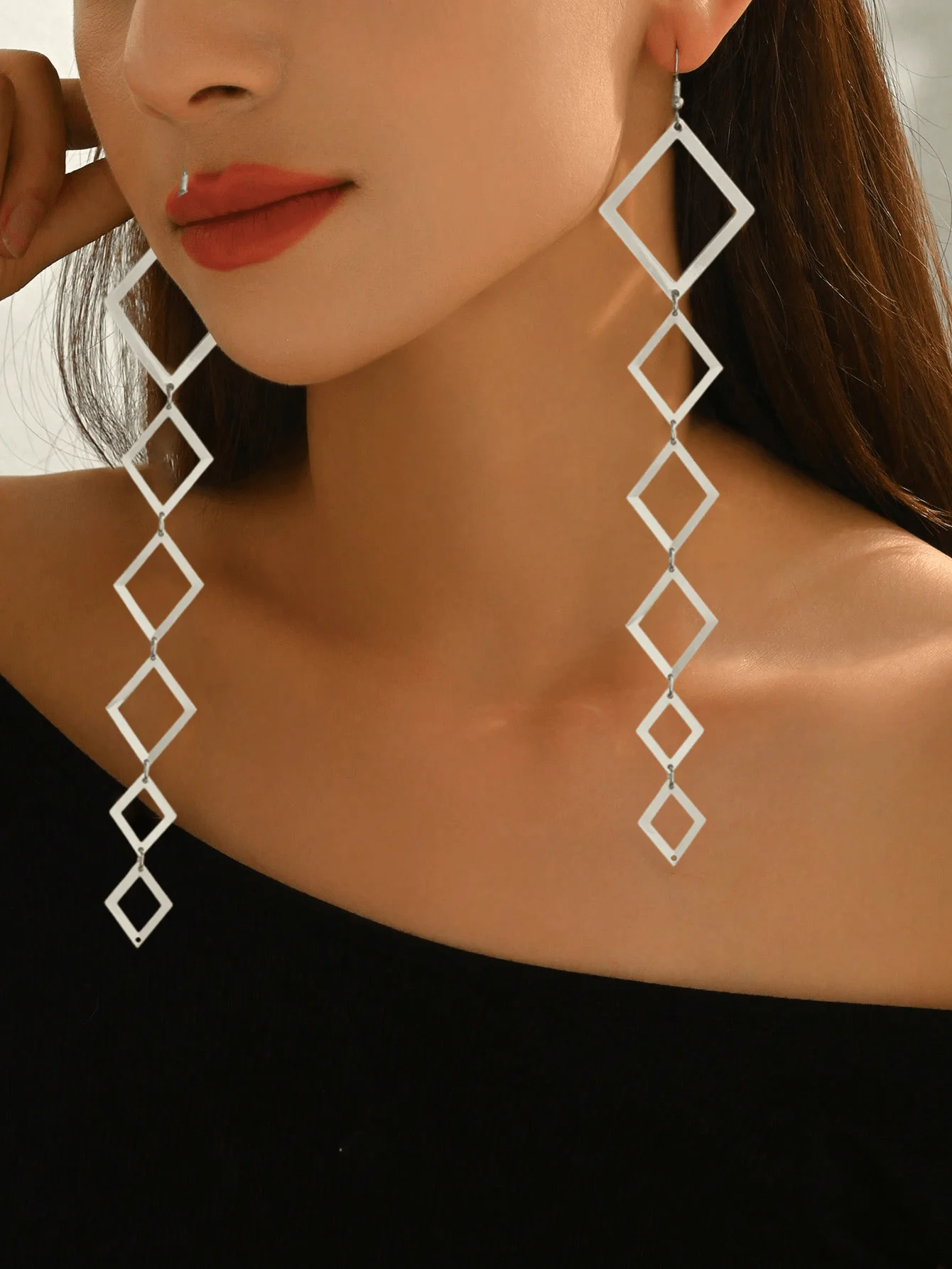 Creative Geometric Circle Dang - Street Fashion Earrings recension och pris