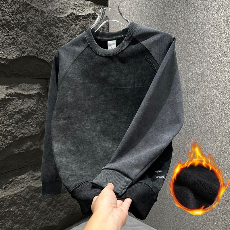 Men's Oversize Fleece Lined Lo - Oversized Crewneck Fleece recension och pris